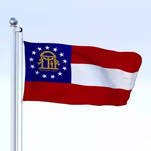 Animated Georgia Flag US