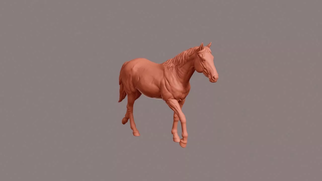 Walking Mustang 3D print model