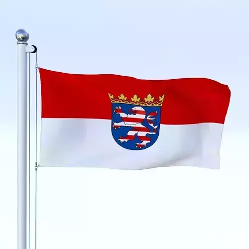 Animated Hesse German State Flag