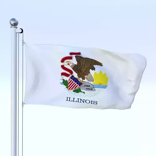 Animated Illinois Flag
