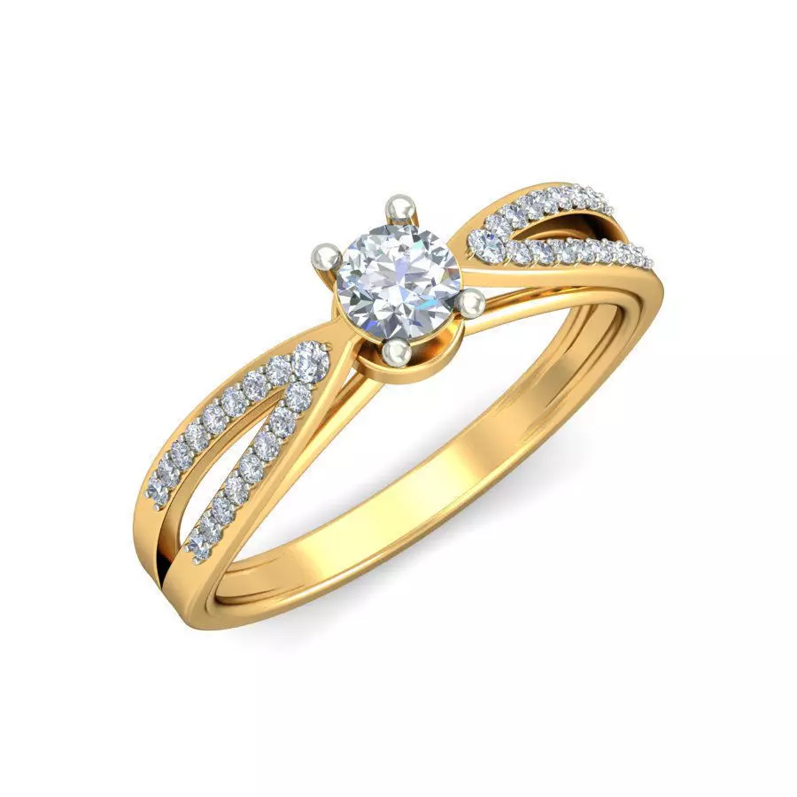 Solitaire Engagement ring 3D print model 5 3D print model_0