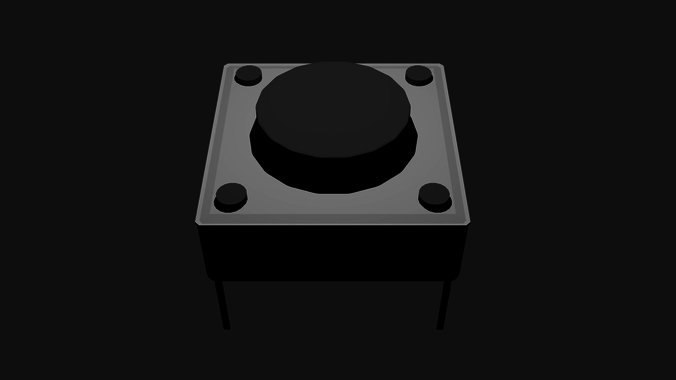 Button electronic switch Free low-poly 3D model
