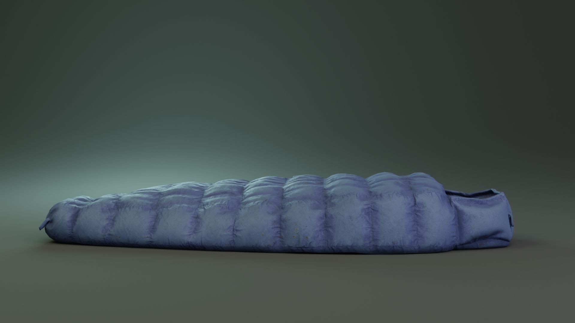 Sleeping bag Low-poly 3D model_5