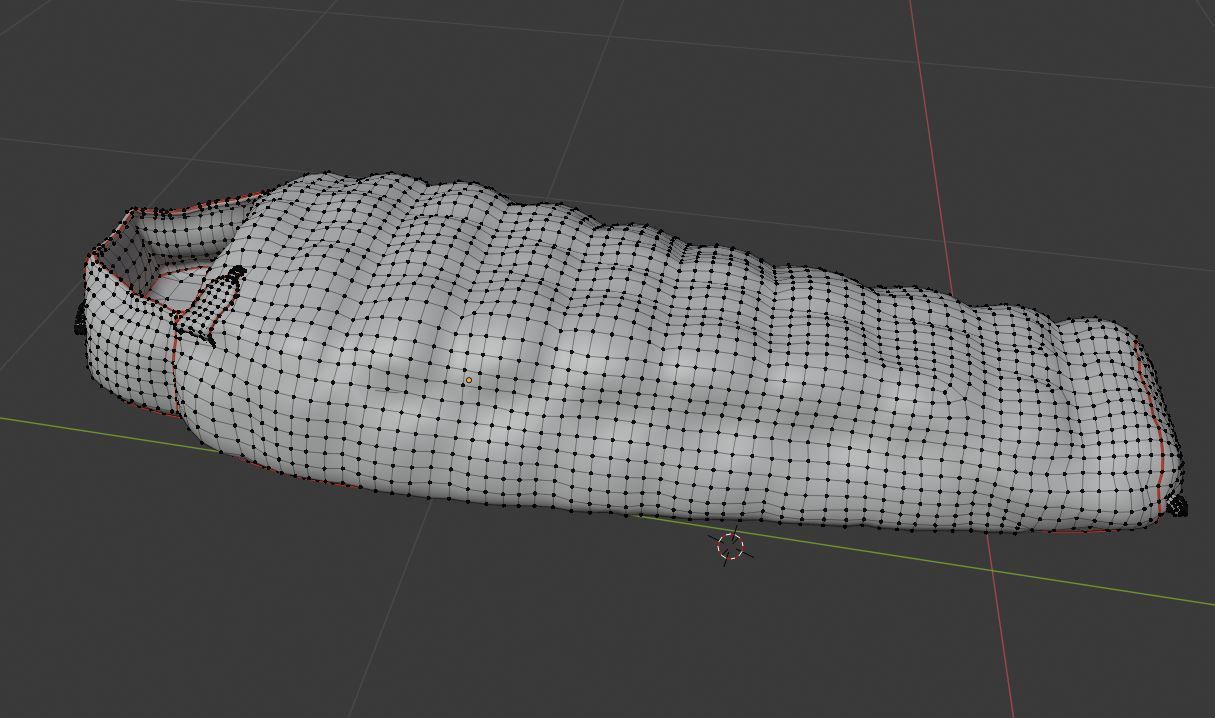 Sleeping bag Low-poly 3D model_15