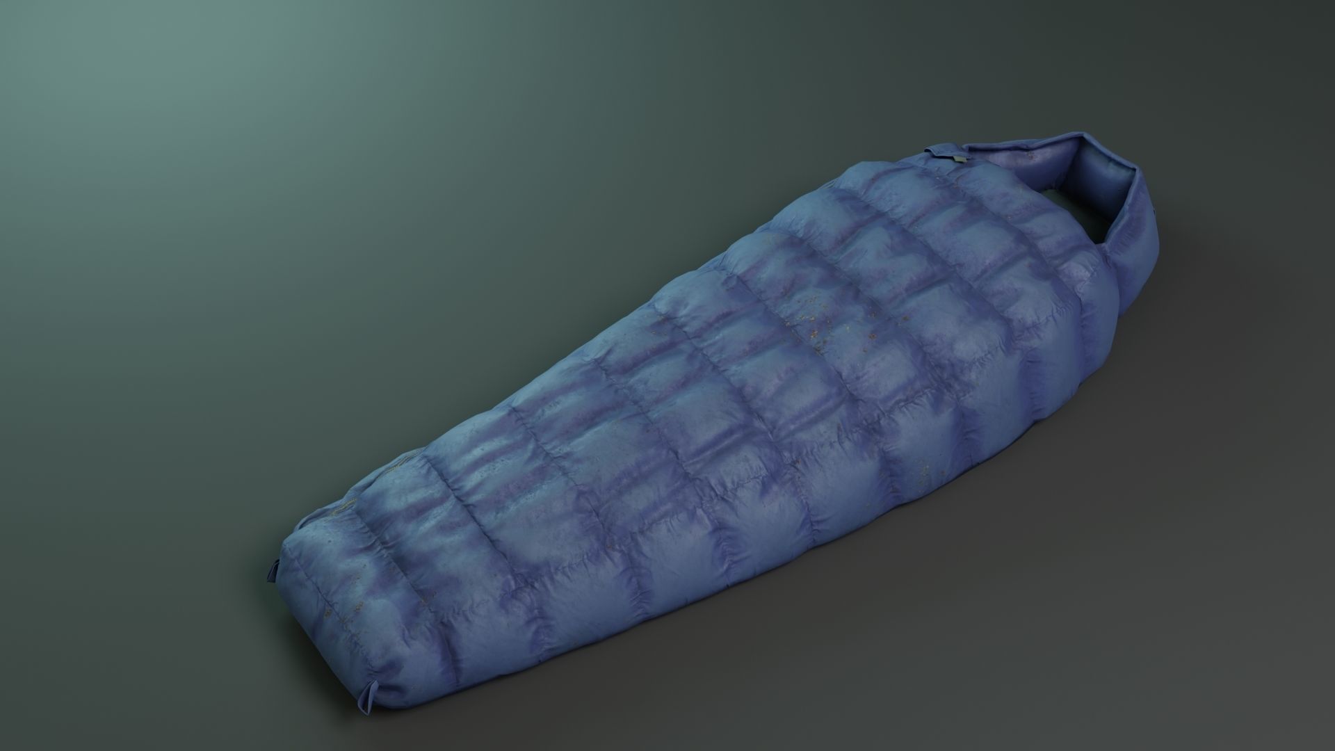 Sleeping bag Low-poly 3D model_1