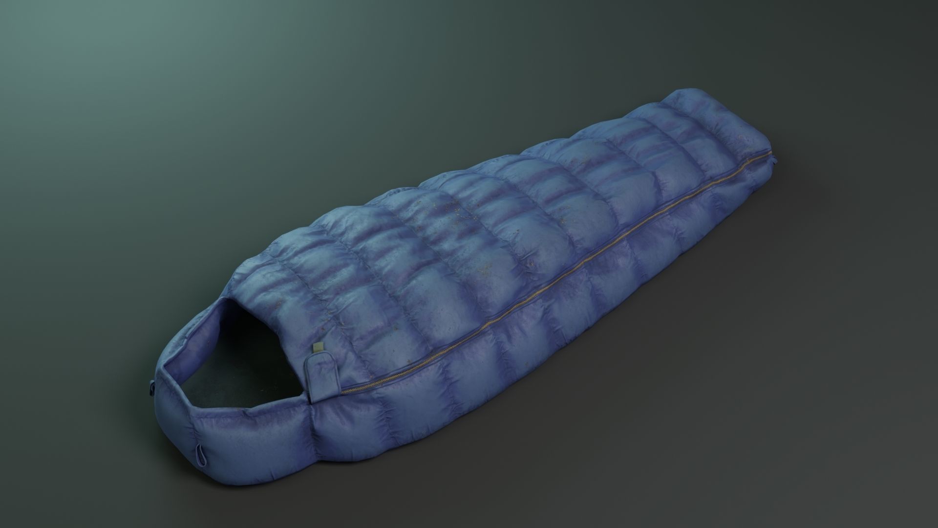Sleeping bag Low-poly 3D model_3