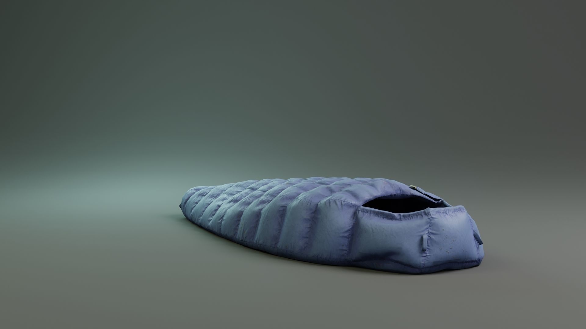 Sleeping bag Low-poly 3D model_7