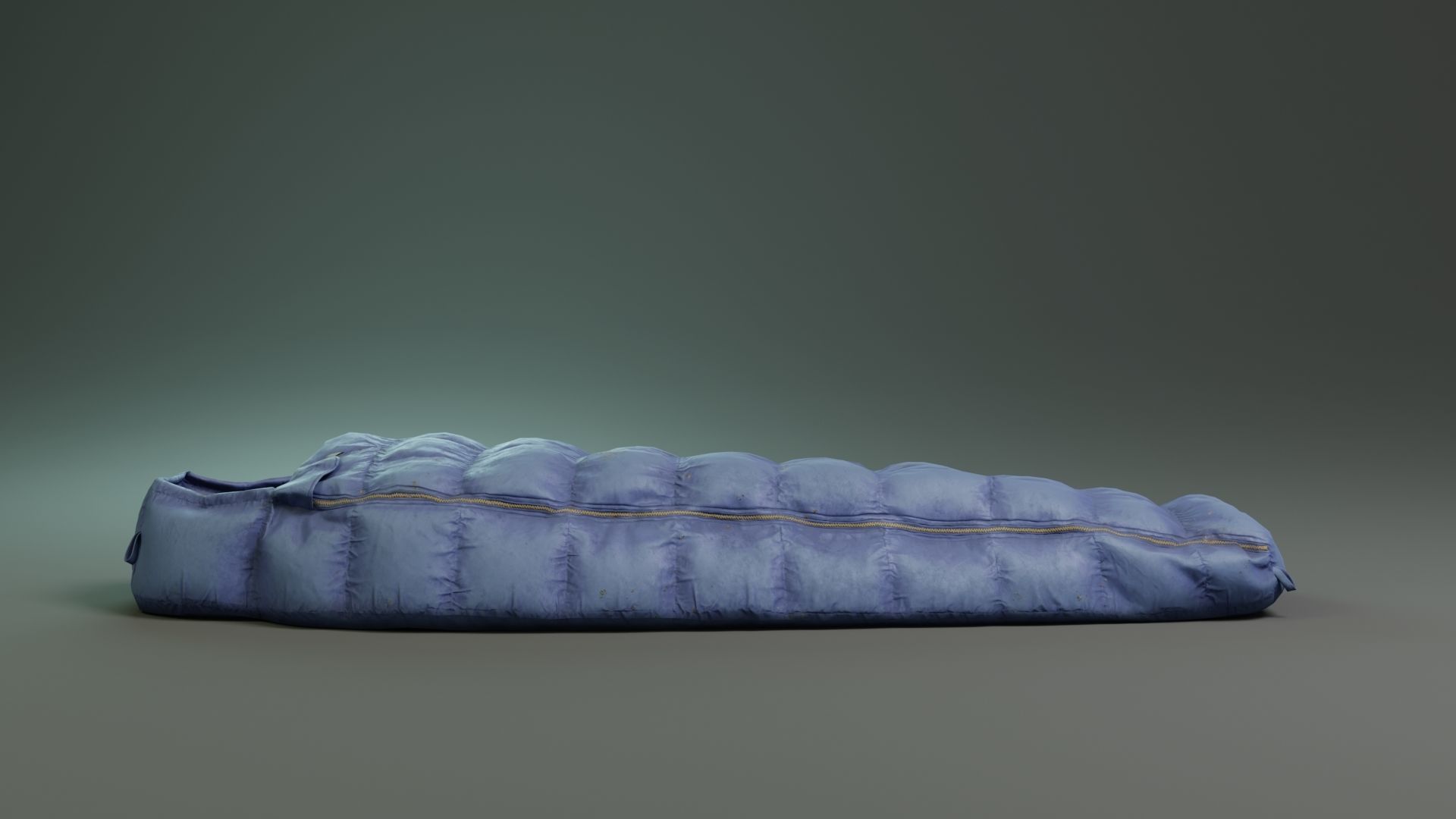 Sleeping bag Low-poly 3D model_4