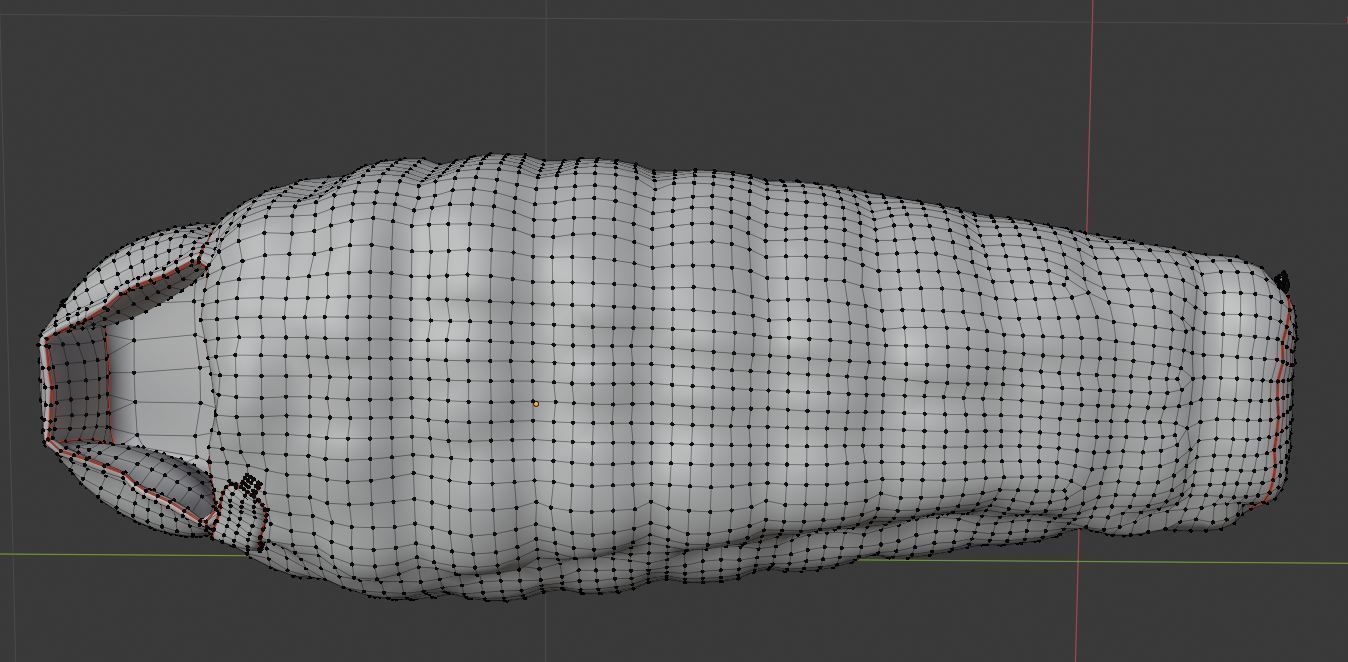 Sleeping bag Low-poly 3D model_17