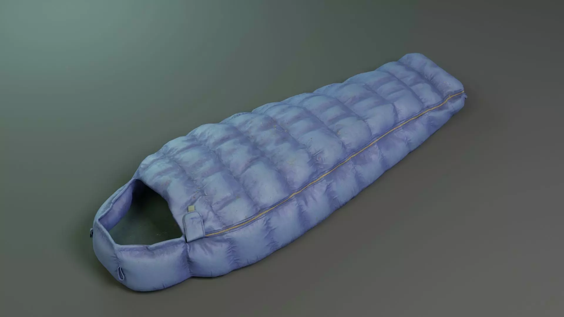 Sleeping bag Low-poly 3D model_0