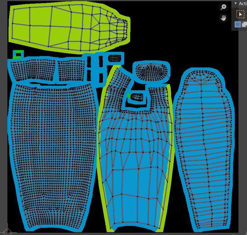 Sleeping bag Low-poly 3D model_11