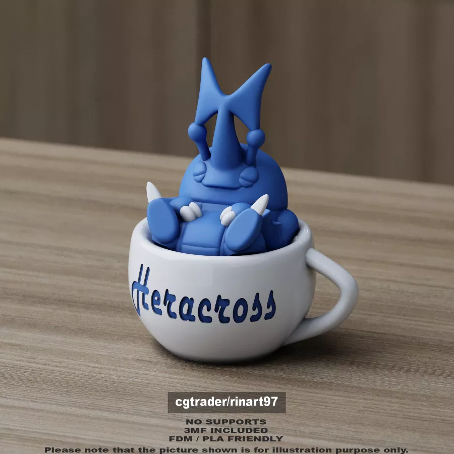 Heracross chill cup 3D print model