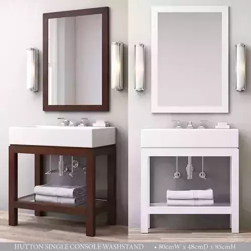 RH HUTTON SINGLE CONSOLE WASHSTAND 3D model