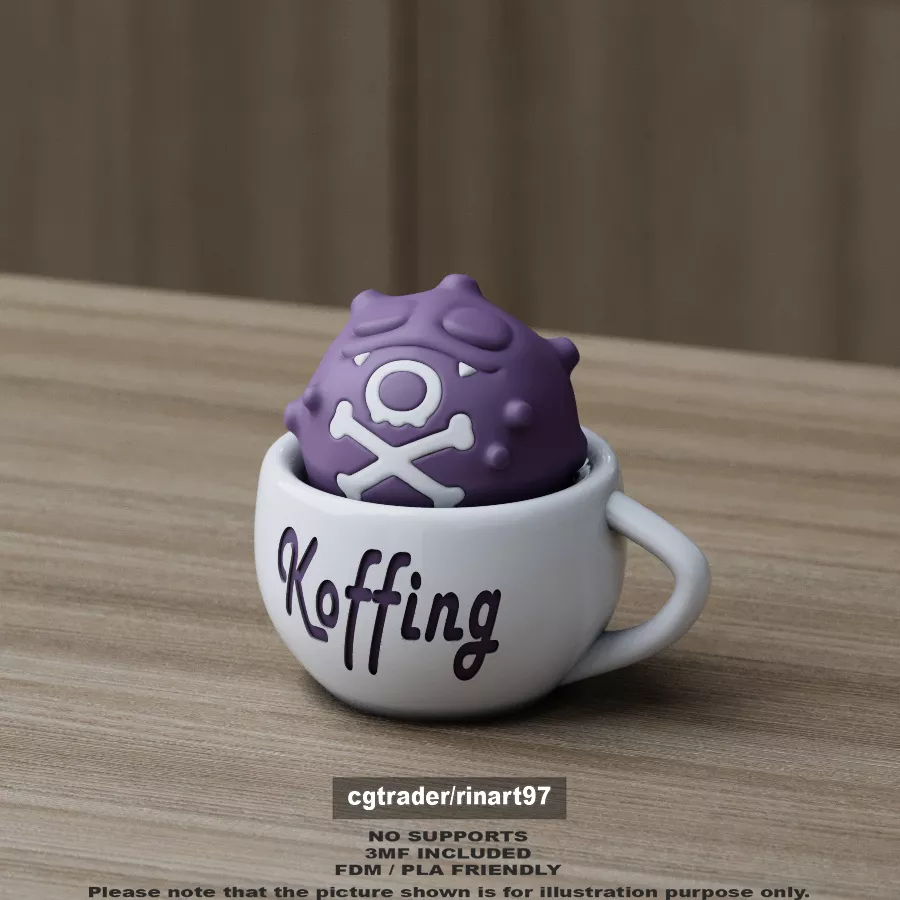 Koffing chill cup 3D print model
