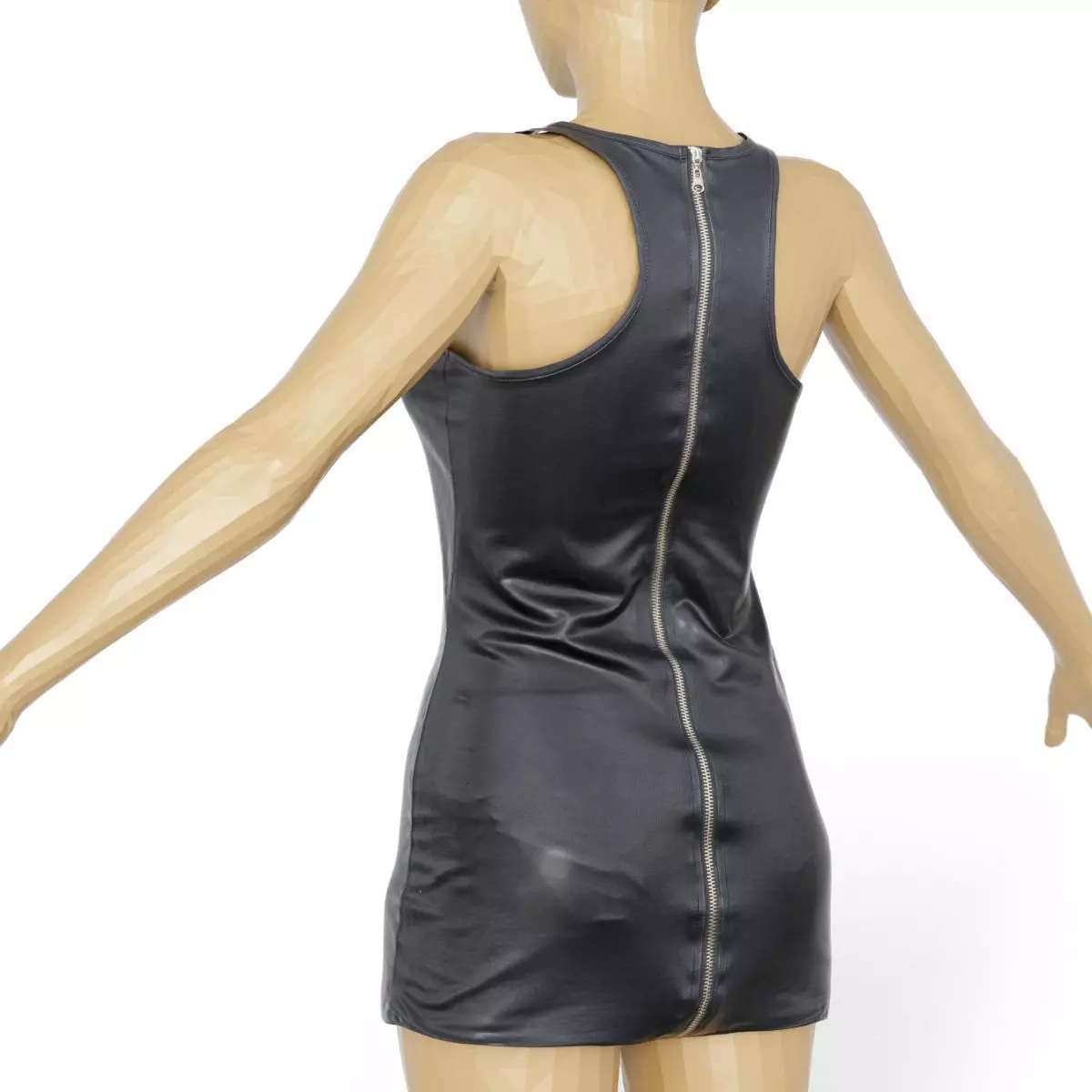 Dress Leather Zipper Women Clothing Low-poly 3D model