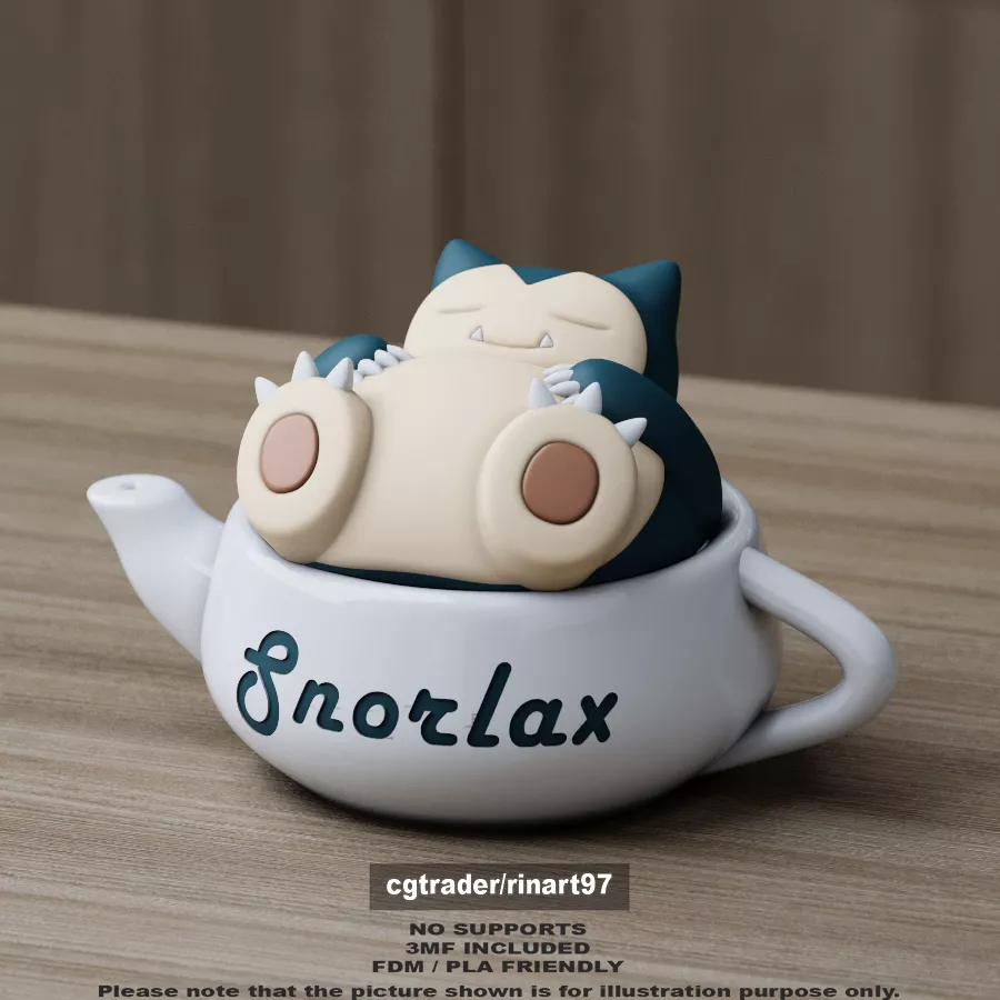 Snorlax chill teapot 3D print model