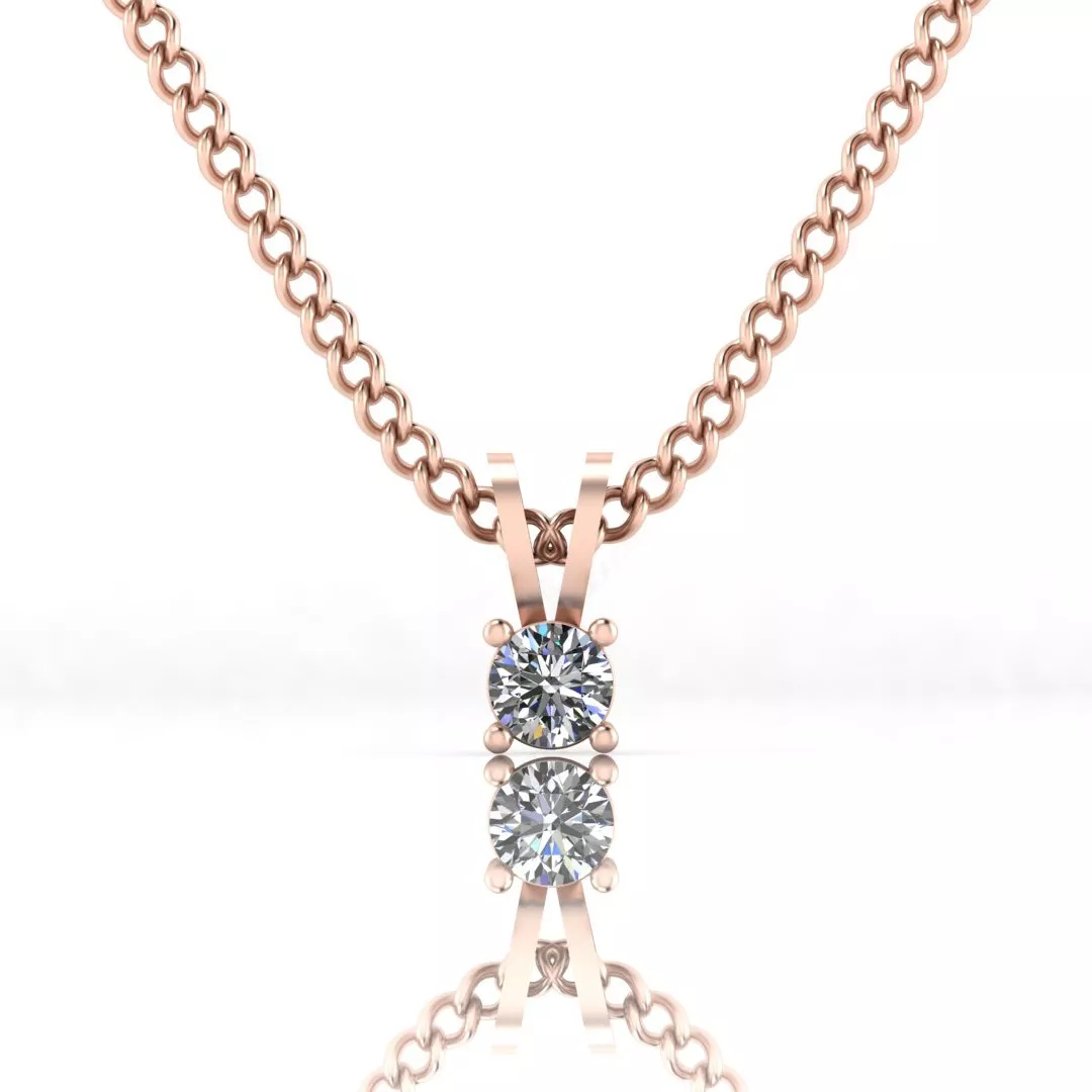 free round solitaire jewelry pendant free Free 3D print model