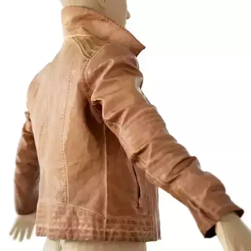 Jacket Dark Brown Leather Open Clothing Fashion Women