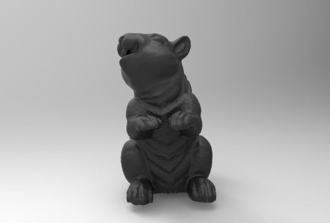 squirrel figurine of kangaroo 3D print model