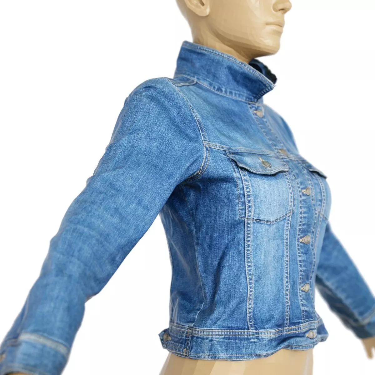 Jacket Slim Fit Dark Blue Jeans Closed Women Clothing Low-poly 3D model