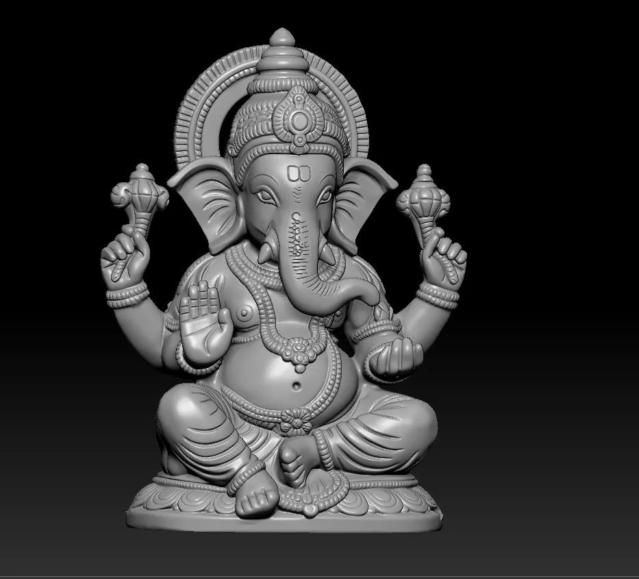 Lord Ganesha Seated 3D print model