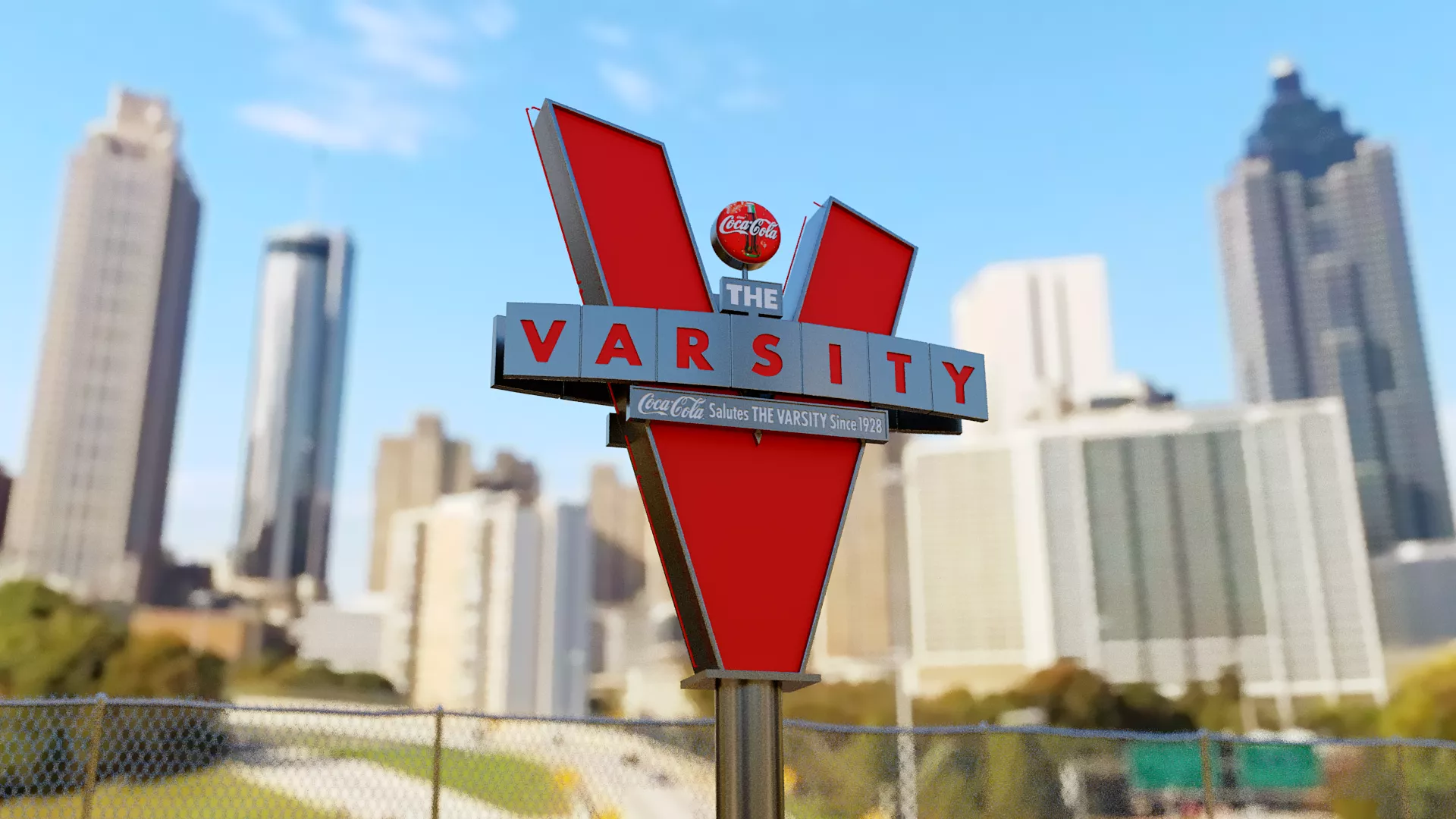 The Varsity Atlanta Sign 3D model