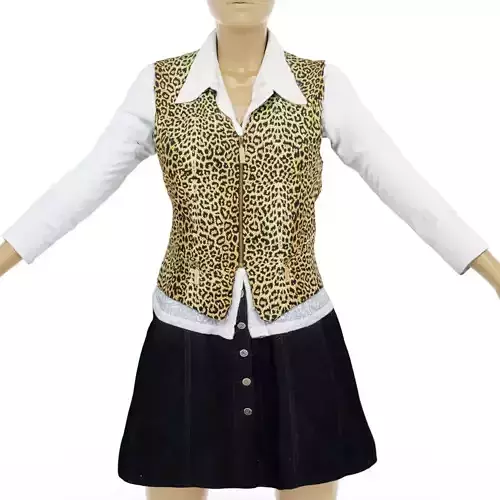 Outfit Vintage Clueless Animal Decoration Clothing Women Vintage