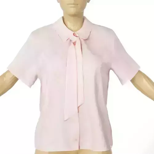 Shirt Salmon See Through Women Clothing