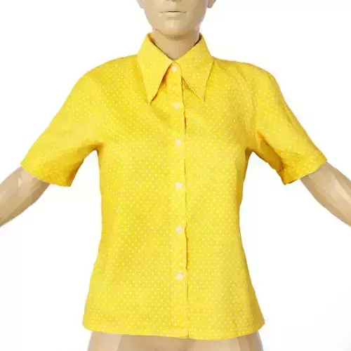 Shirt Yellow Polka Dots Women Clothing Low-poly 3D model