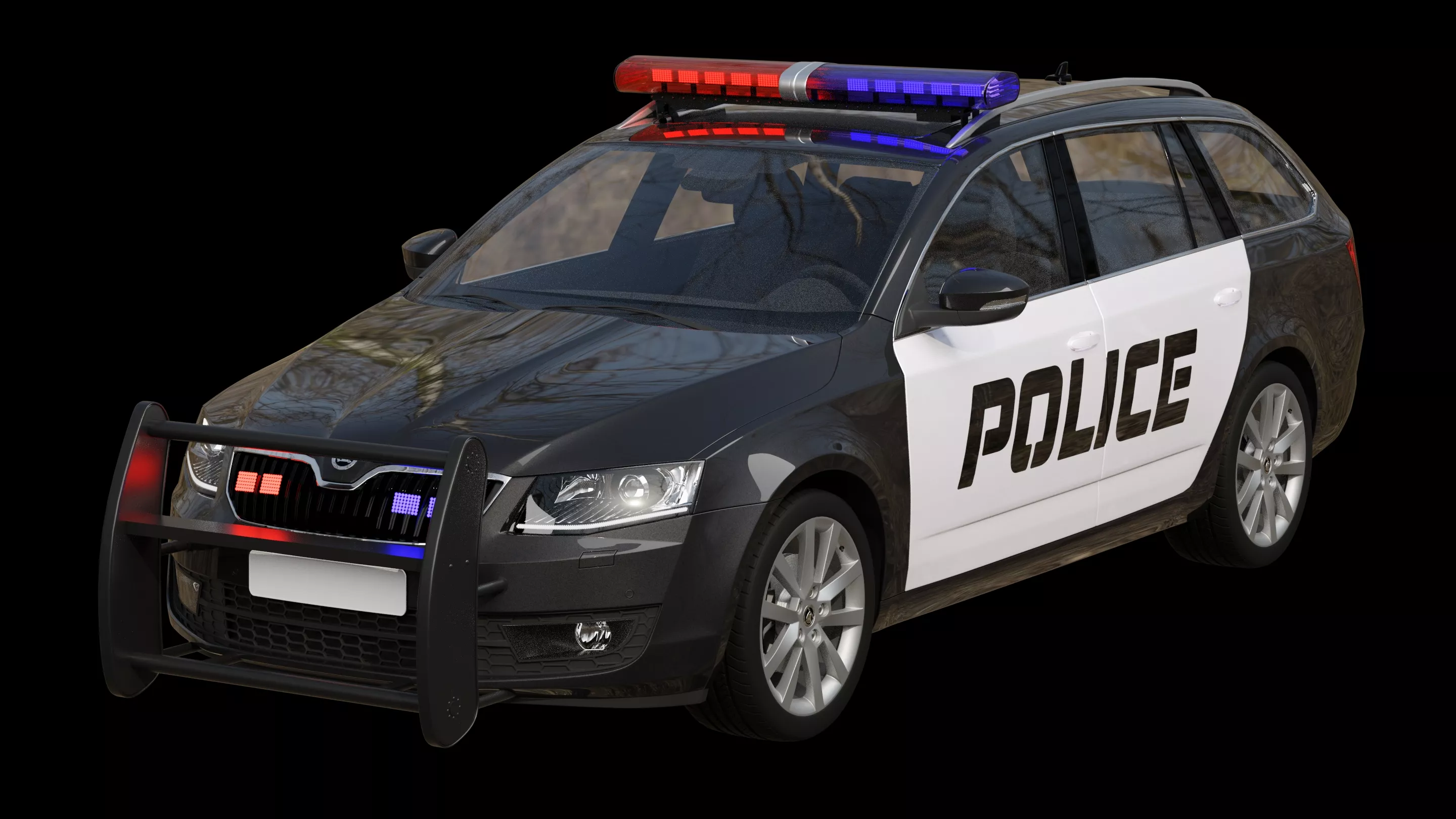 Police Patrol Car 3D model