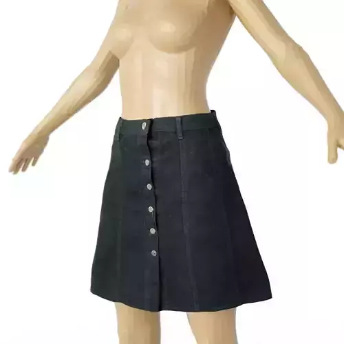 Skirt Black Denim Clothing Women