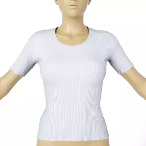 Top Light Blue Wool Clothing Women Fashion