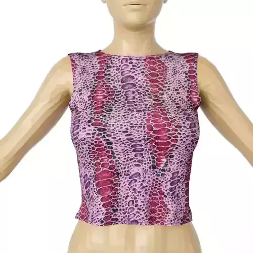 Top Purple Snake Decoration Women Vintage Fashion