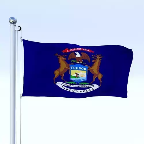 Animated Michigan Flag
