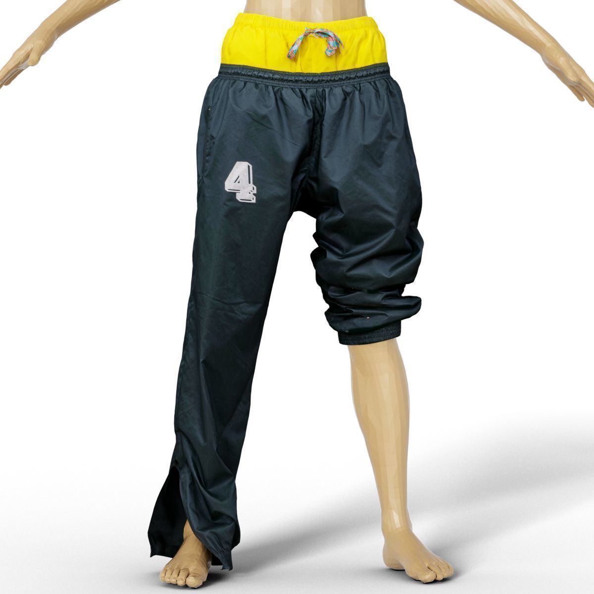 Trousers Sports Female TLC Style Vintage 90s Female Fashion Low-poly 3D model_3