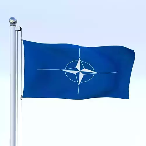 Animated Nato Flag Low-poly 3D model
