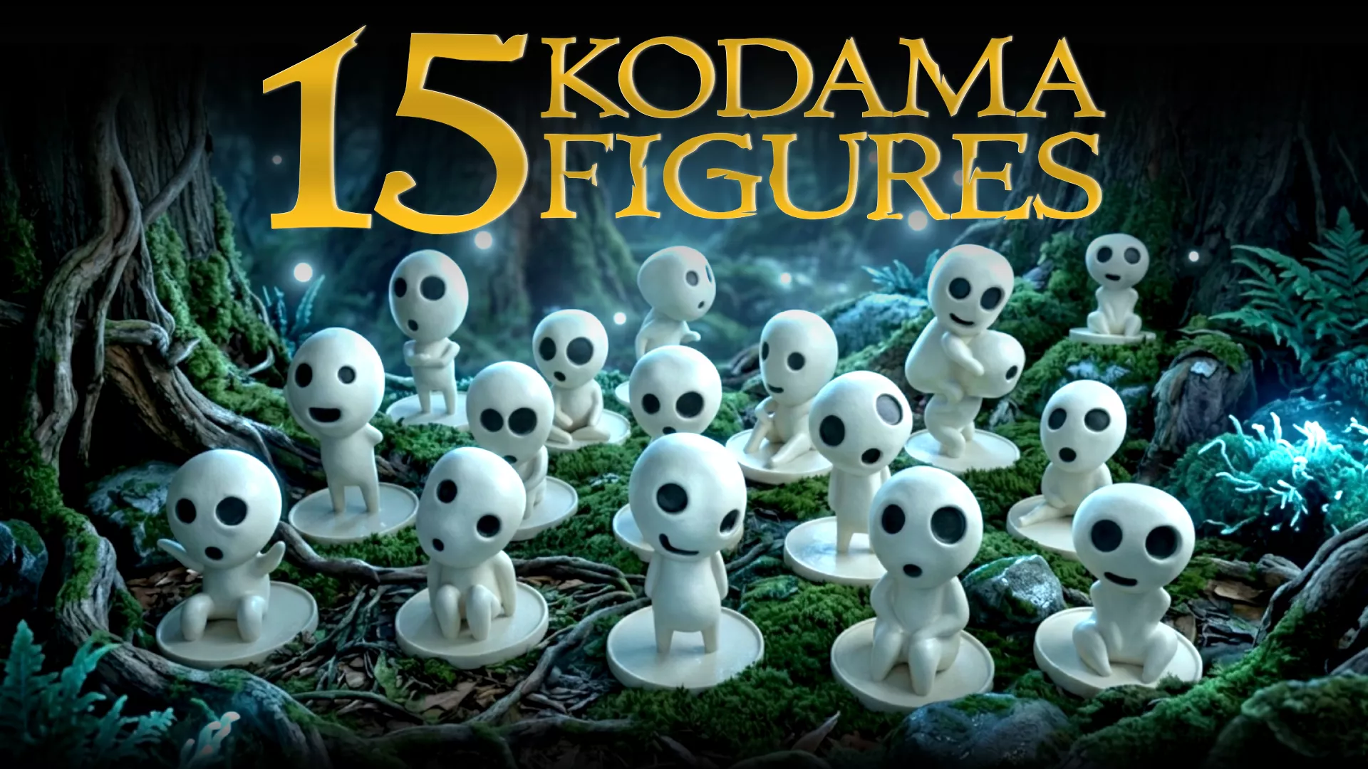 Kodamas 15 Figures Collection for Print 3D print model