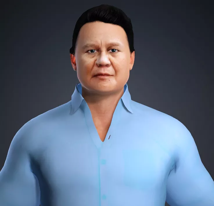 Prabowo Subianto 3D Character Model Free 3D model