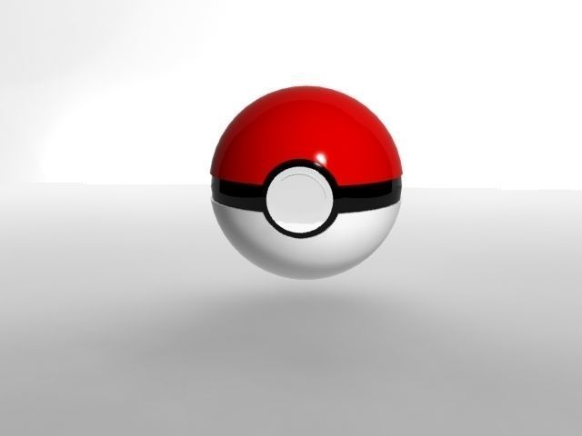 Pokeball pokemon ball Low-poly 3D model