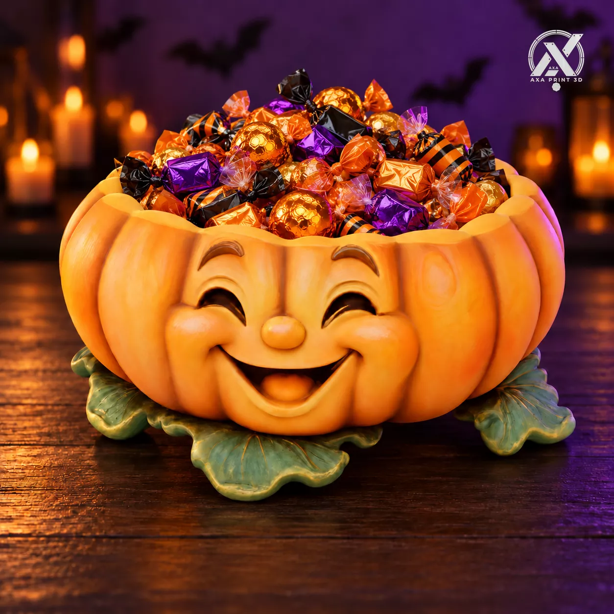 Pumpkin Candy bowl 3D Print Model - Pumpkinpal Open Treat Basin 3D print model