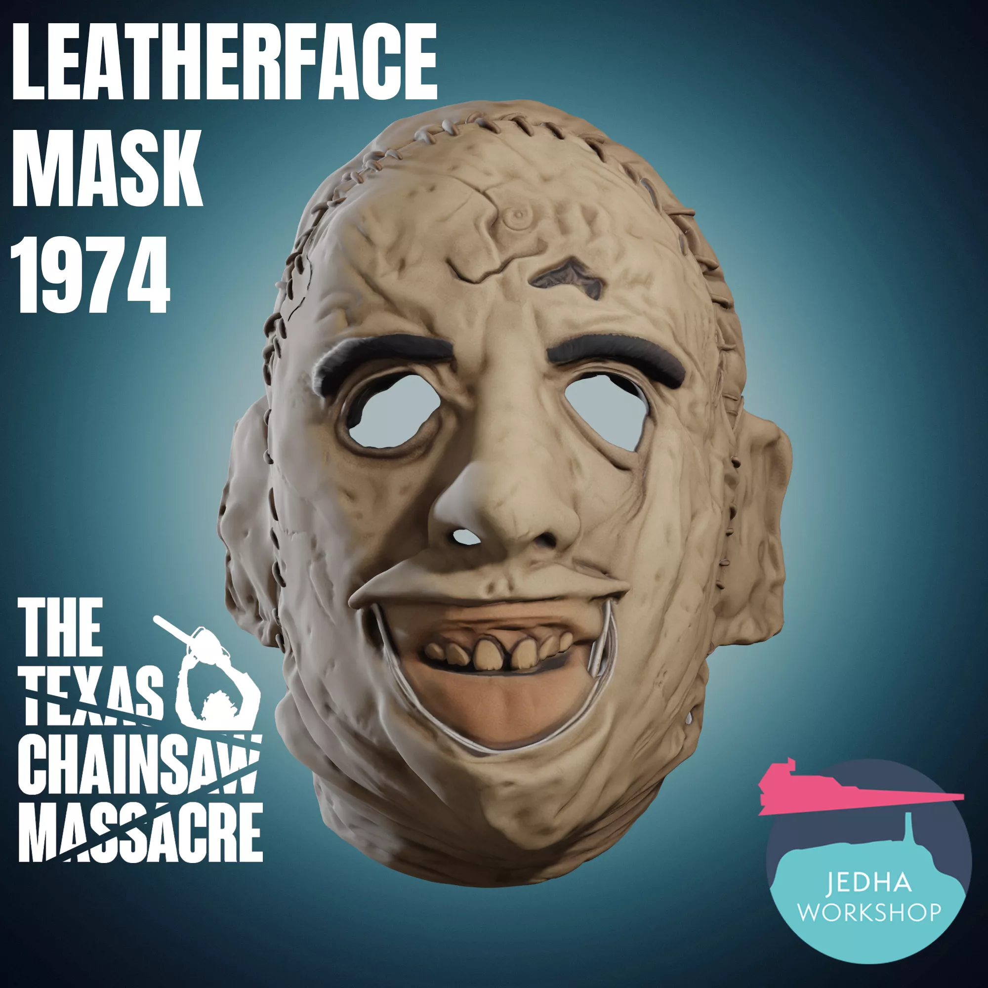 Leatherface Mask 3D Print Files The Texas Chainsaw Massacre 1974 3D print model