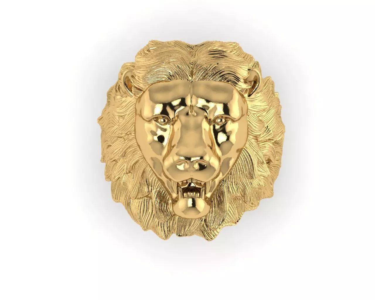 lion ring 3D print model_0