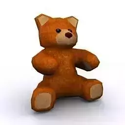 teddy bear lowpoly 3d model