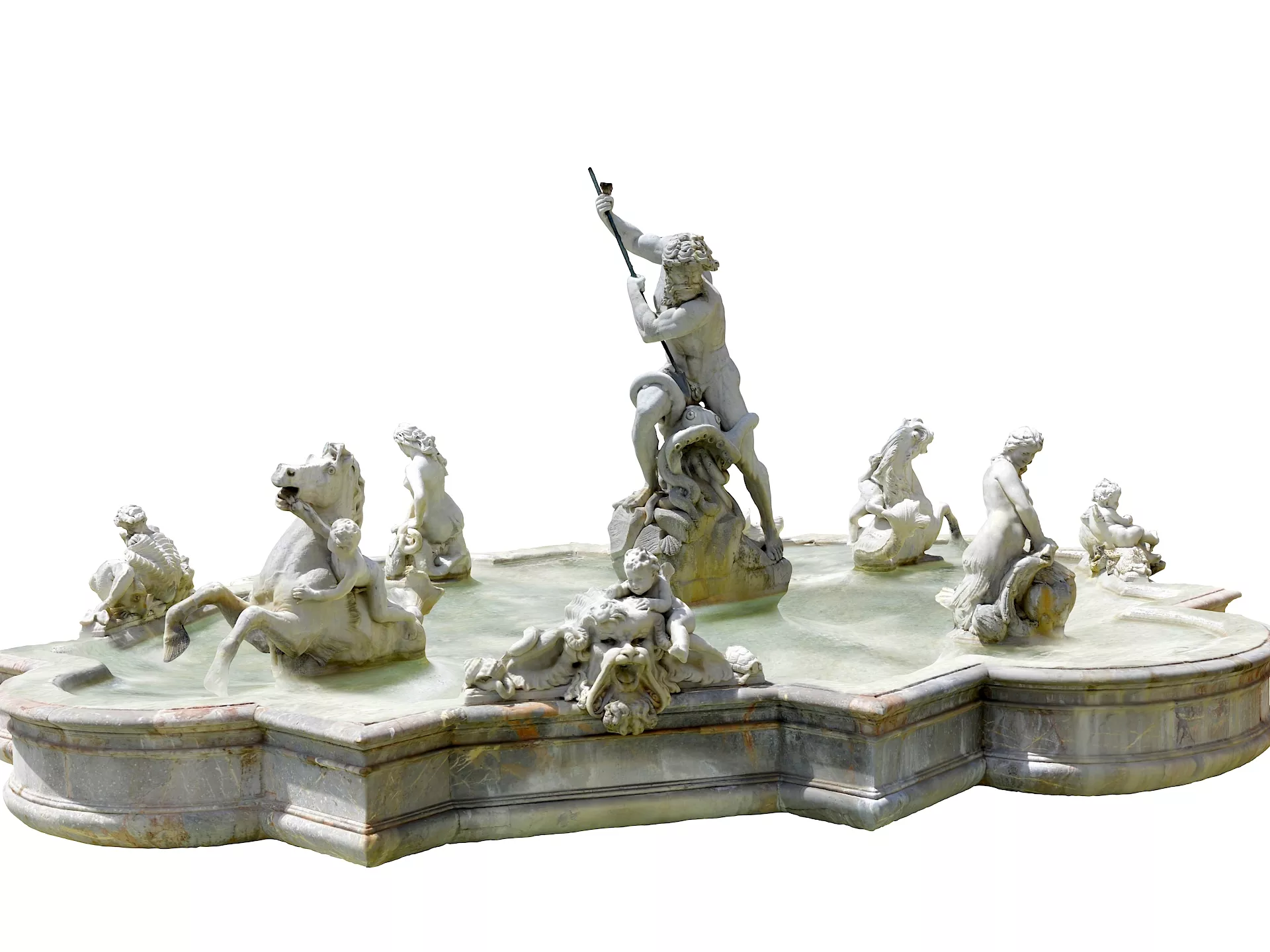 Rome Fountain Low-poly 3D model