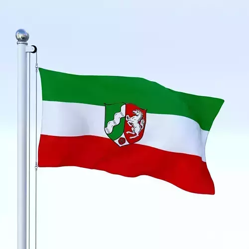 Animated North Rhine-Westphalia German State Flag
