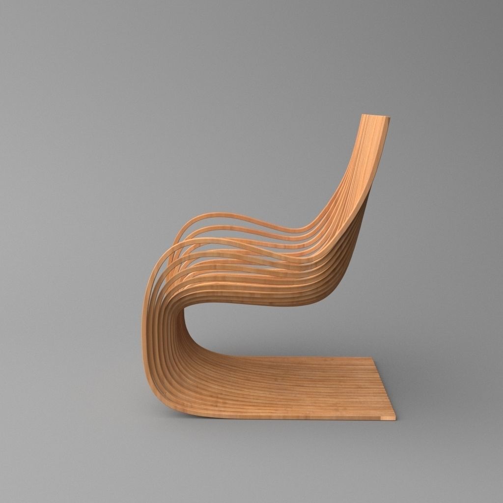Wooden Parametric Chair 3D model_1