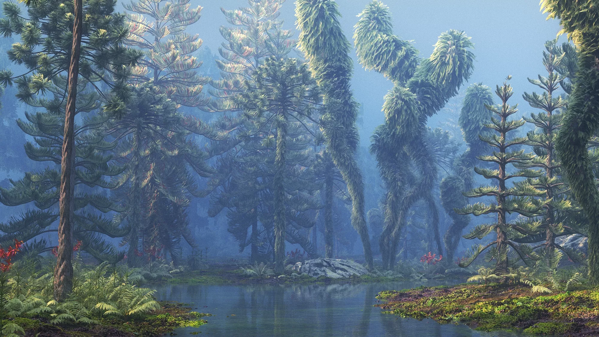 Jurassic Forest Animated 2 1 Low-poly 3D model