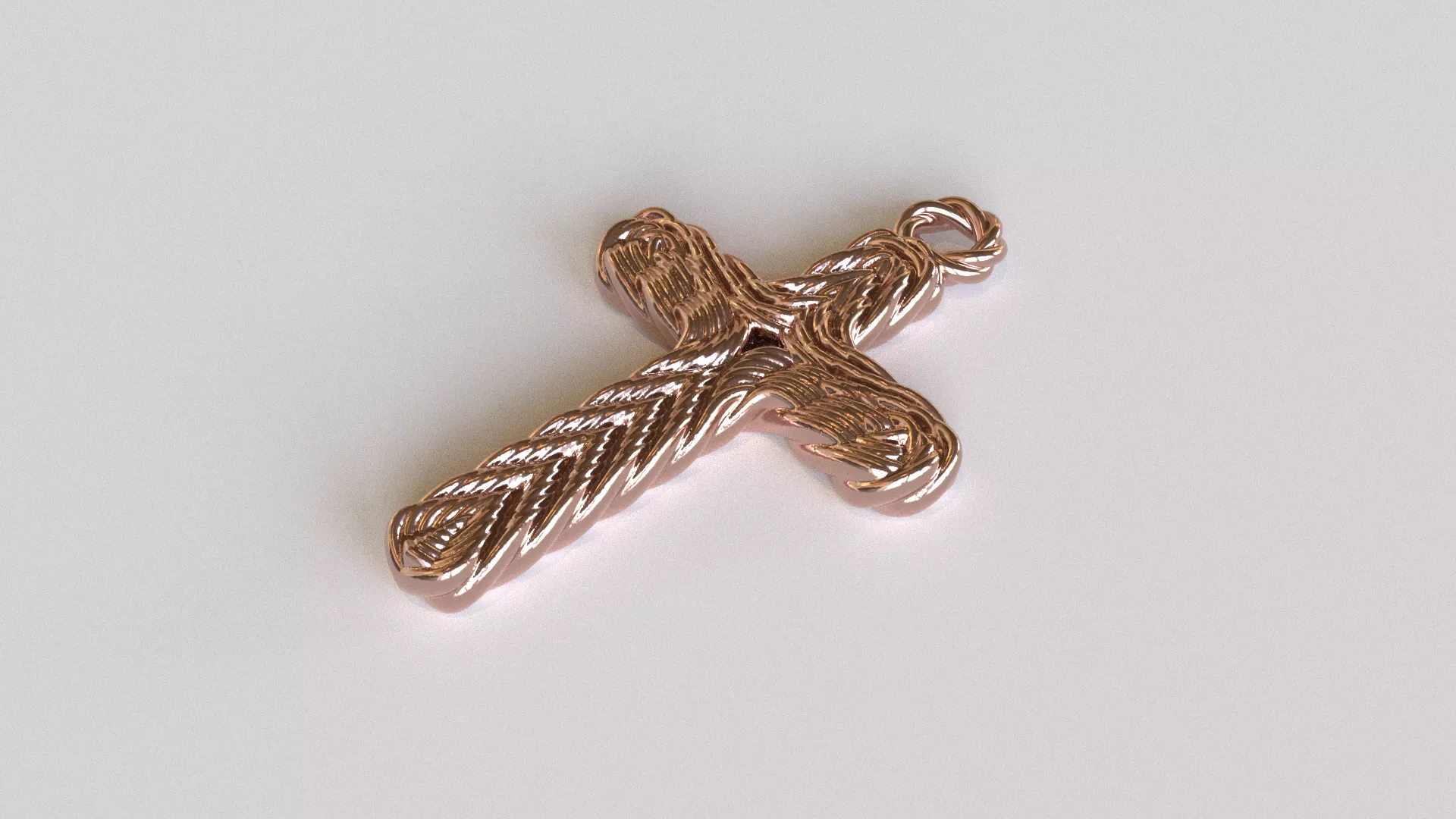 Cross and Rope Pendant 3d model 3DM STL 3D print model
