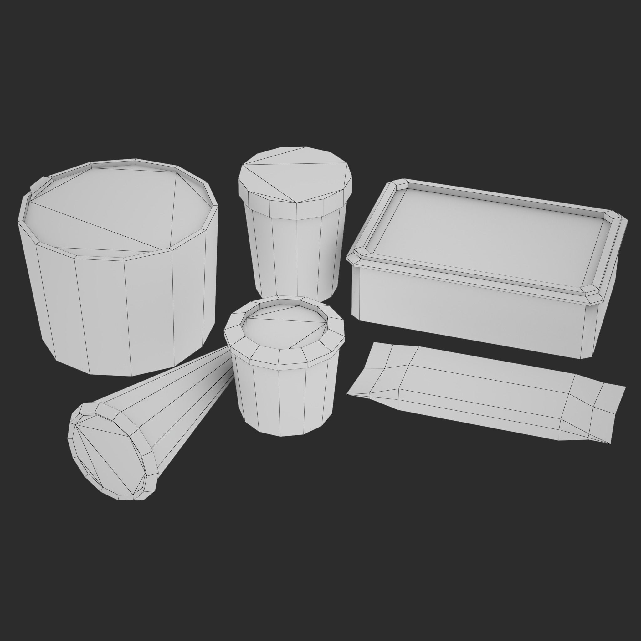 Low Poly Ice Cream Freezer Low-poly 3D model_6