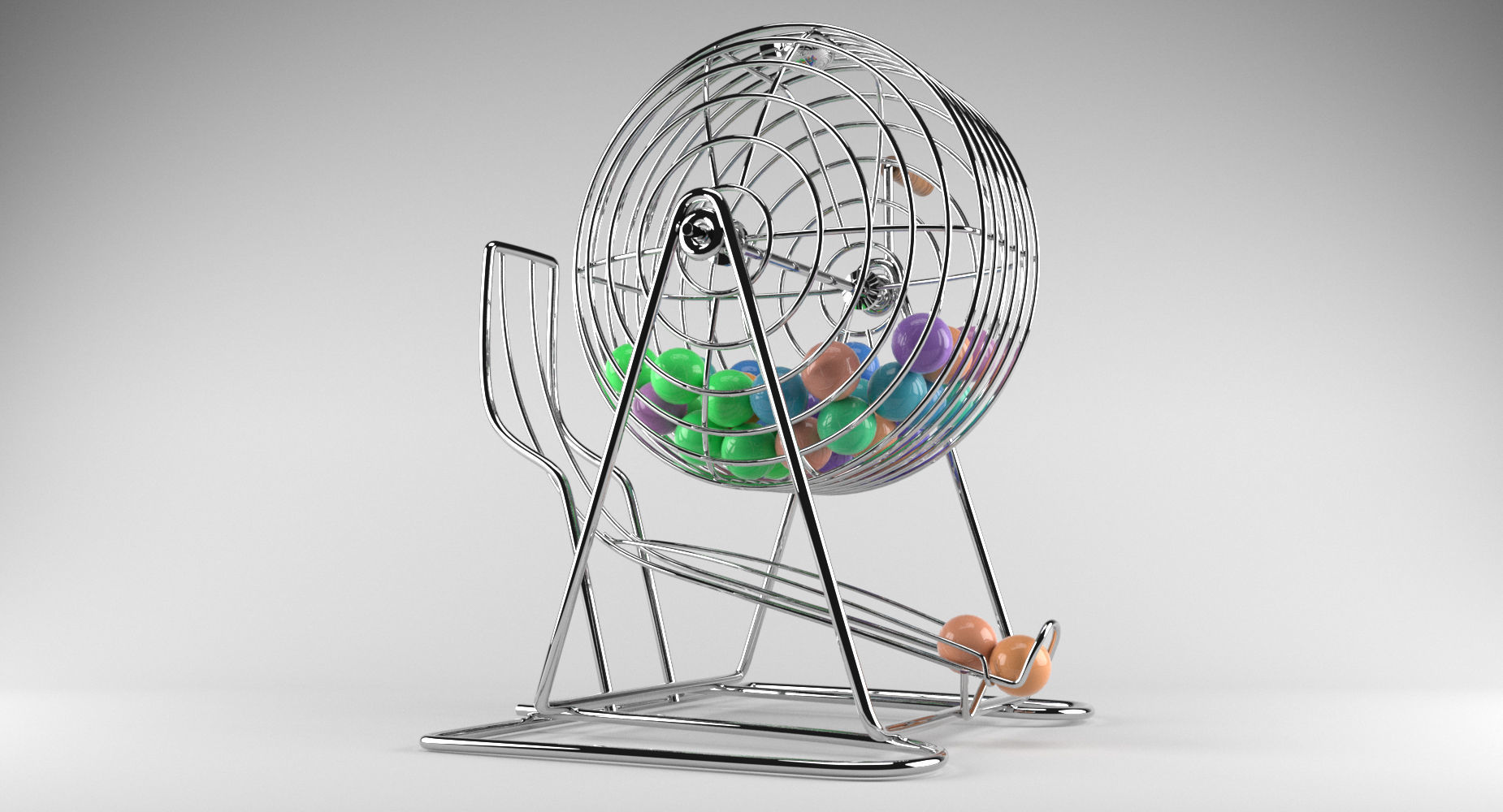 Bingo Cage Thin 3D model_6